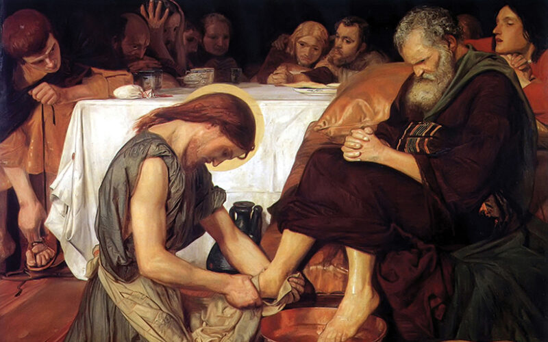 Jesus washes feet of St. Peter
